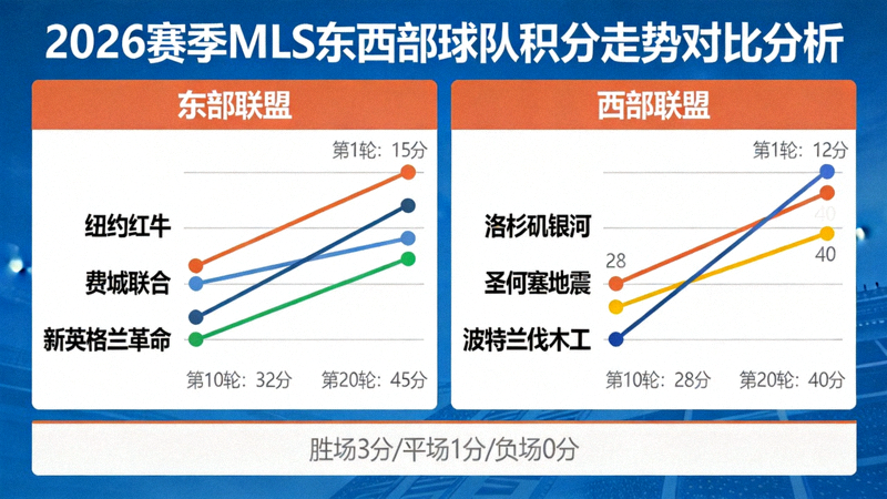 2026赛季MLS东西部球队积分走势对比分析图表